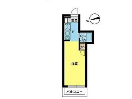 スカイコートたまプラーザ(ワンルーム/1階)の間取り写真