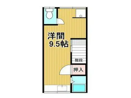 リーヴズ竹橋(ワンルーム/2階)の間取り写真