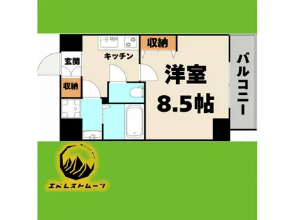 レジデンシア泉I(1K/3階)の間取り写真