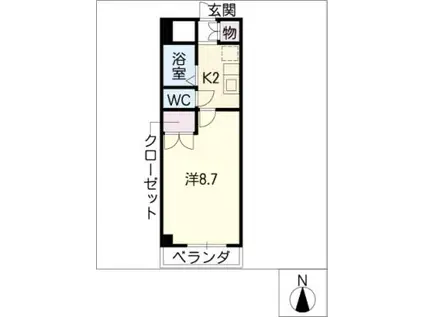 S-STAGE5TH(1K/3階)の間取り写真