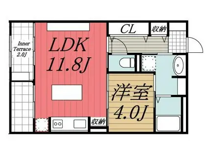 MAISON DE THALIA(1LDK/3階)の間取り写真
