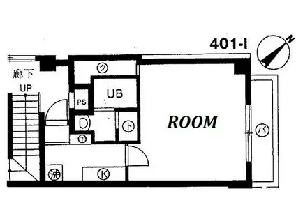 スカイコート早稲田第5(1K/4階)の間取り写真