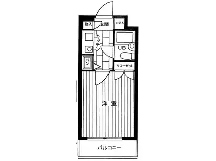 日神パレス桜上水(1K/3階)の間取り写真