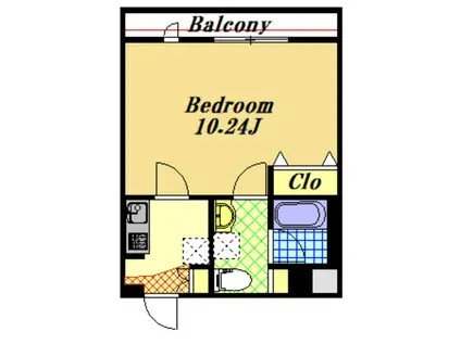 S7 HILLS(1K/3階)の間取り写真