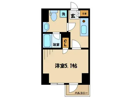 ステージグランデ府中東(1K/3階)の間取り写真