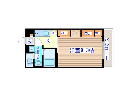 リブリ・ヴィータ(1K/1階)の間取り写真