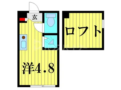 ハーモニーテラス西小岩II(ワンルーム/1階)の間取り写真