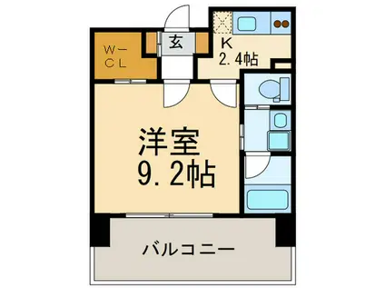 REGALO空港通(1K/5階)の間取り写真