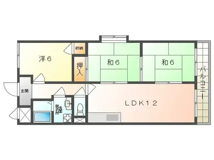 オーハウズ30(3LDK/3階)の間取り写真