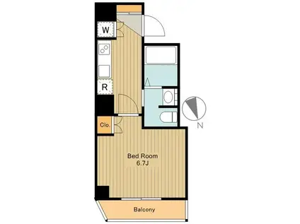 PARK LANE国分寺(1K/3階)の間取り写真