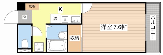 マジェスト旭(1K/4階)の間取り写真