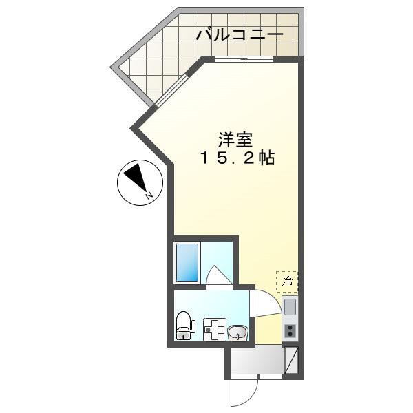 ZEE HAVEN(ワンルーム/6階)の間取り写真
