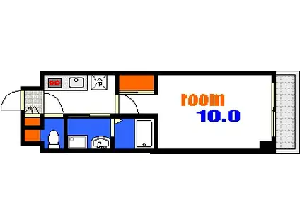 GRACE TOKAICHI CITY(1K/3階)の間取り写真