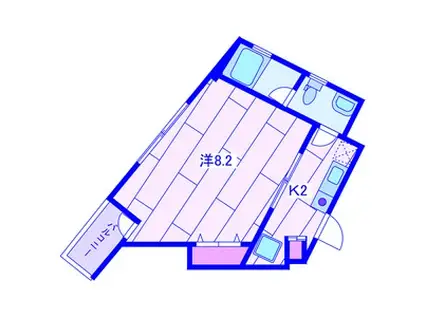 メゾンデマルシェ(1K/3階)の間取り写真