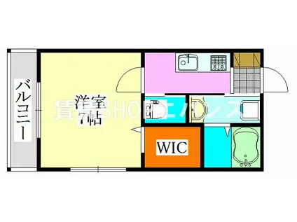 VOCE(1K/1階)の間取り写真