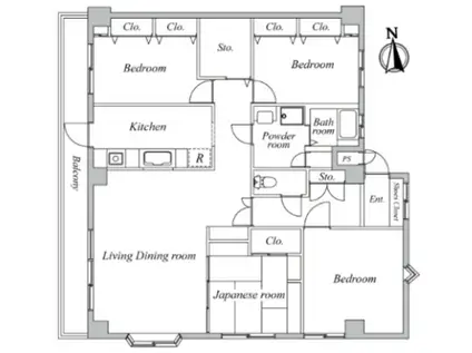 パル高千穂(4SLDK/3階)の間取り写真