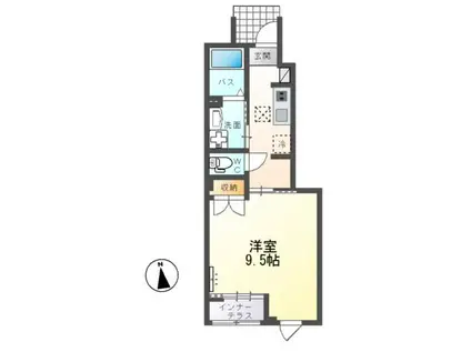 大塚町アパートA棟(1K/1階)の間取り写真