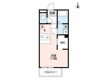ベストステージ谷塚南(ワンルーム/2階)の間取り写真