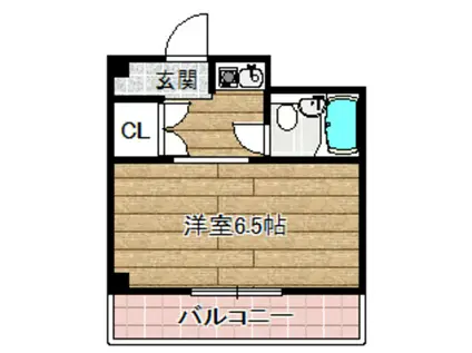 見付山ハイツ(1K/2階)の間取り写真