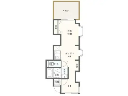 キャッスル豊島園(1LDK/2階)の間取り写真