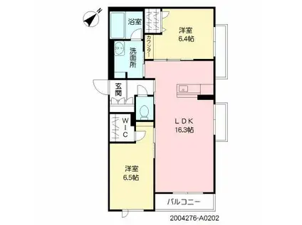 クレスティーク(2LDK/2階)の間取り写真