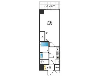 プリマヴェーラ(1K/8階)の間取り写真