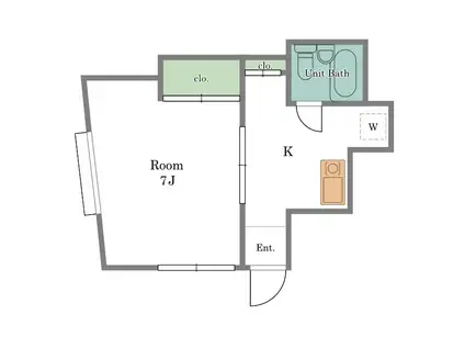 浜コーポ(1K/1階)の間取り写真