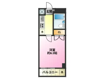 マンションKAMATA NO.6(1K/3階)の間取り写真