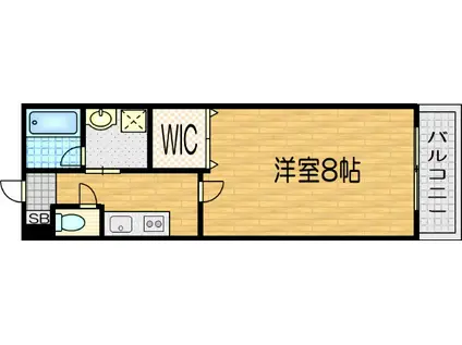 クレドール洛南 LEGEND(1K/4階)の間取り写真