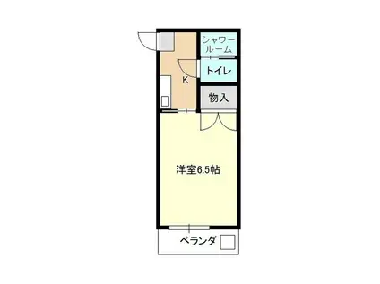 ハイツみよし(1K/2階)の間取り写真
