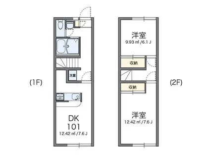 レオパレスプレミールII(2DK/1階)の間取り写真