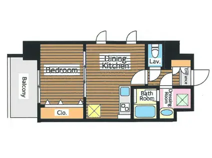 JUGLOBALTOWER(1LDK/5階)の間取り写真