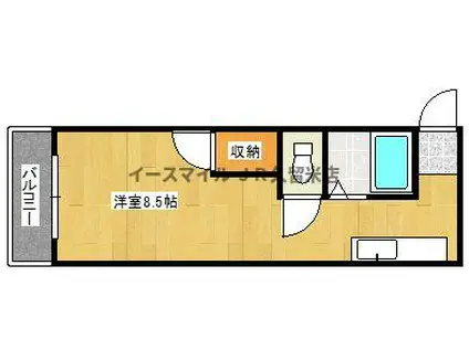 ガーネットハイツ(ワンルーム/2階)の間取り写真