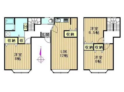 コーポゆう(3LDK/1階)の間取り写真