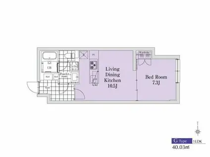 エクサム新中野2(1LDK/2階)の間取り写真