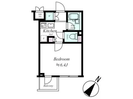 ルーブル本駒込(1K/3階)の間取り写真