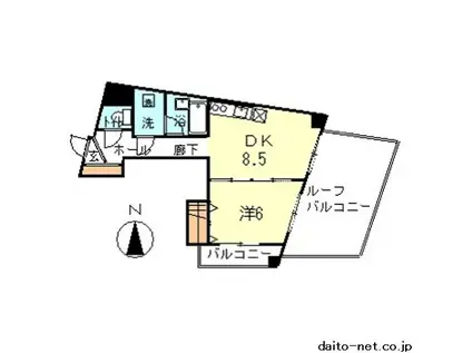 ヴェルテクス池袋(1DK/3階)の間取り写真