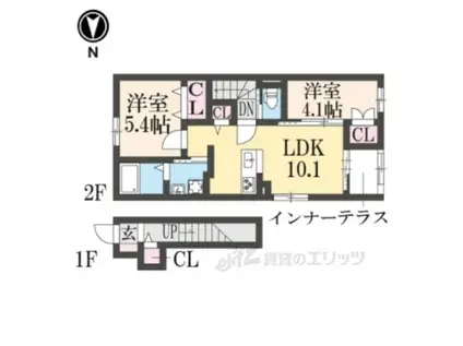 ウェルスガーデン(2LDK/2階)の間取り写真