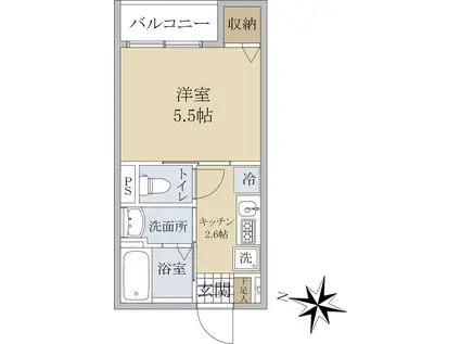 パークサイド豊島園(1K/1階)の間取り写真