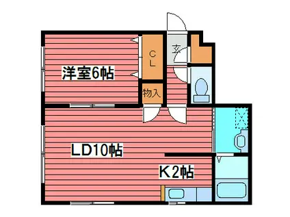 ライフコート月寒(1LDK/1階)の間取り写真