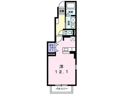 SILVA(ワンルーム/1階)の間取り写真