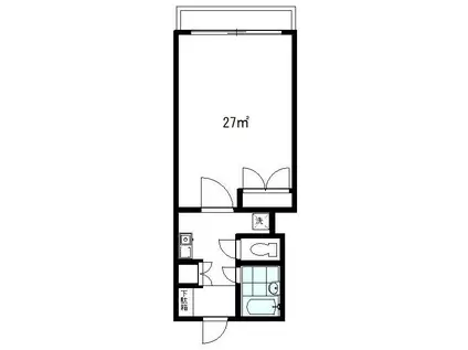 ライオンズマンション亀戸第3(1K/3階)の間取り写真