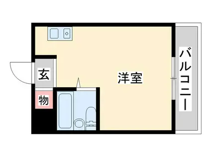 高山コーポ東加古川(ワンルーム/3階)の間取り写真