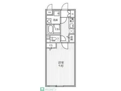 THE PALMS大島(1K/2階)の間取り写真