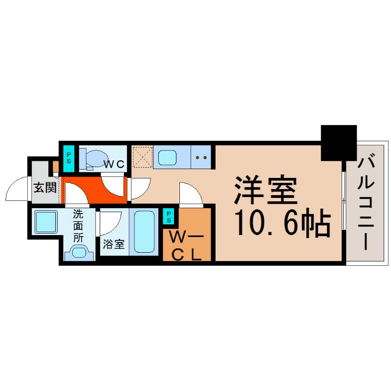 エスフィオーレ(ワンルーム/7階)の間取り写真