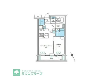 プレディアコート代々木上原(1LDK/2階)の間取り写真