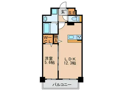 ブロッサム塚本公園(1LDK/1階)の間取り写真