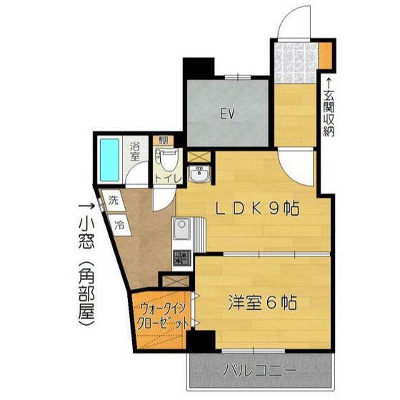 平和マンション北仙台(1LDK/4階)の間取り写真