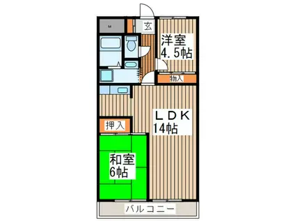 メゾン・ド・セシカ(4LDK/2階)の間取り写真