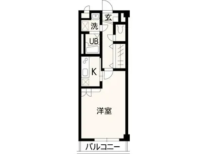 タサキヒルズC(1K/1階)の間取り写真